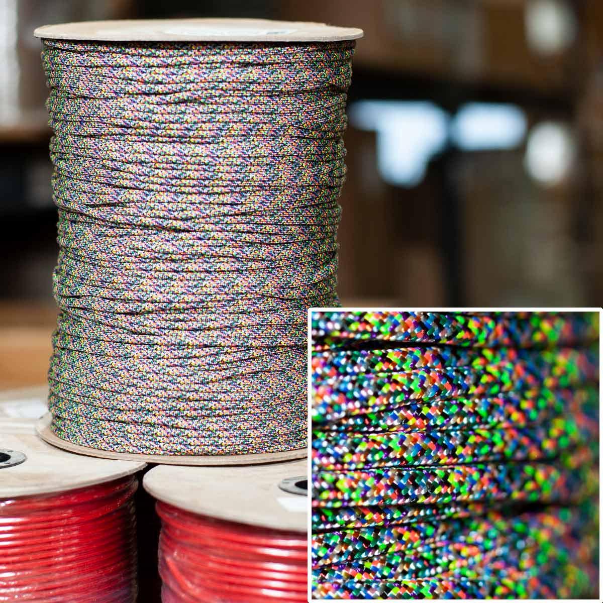 550 Paracord in Rainbow - 1000' Spool