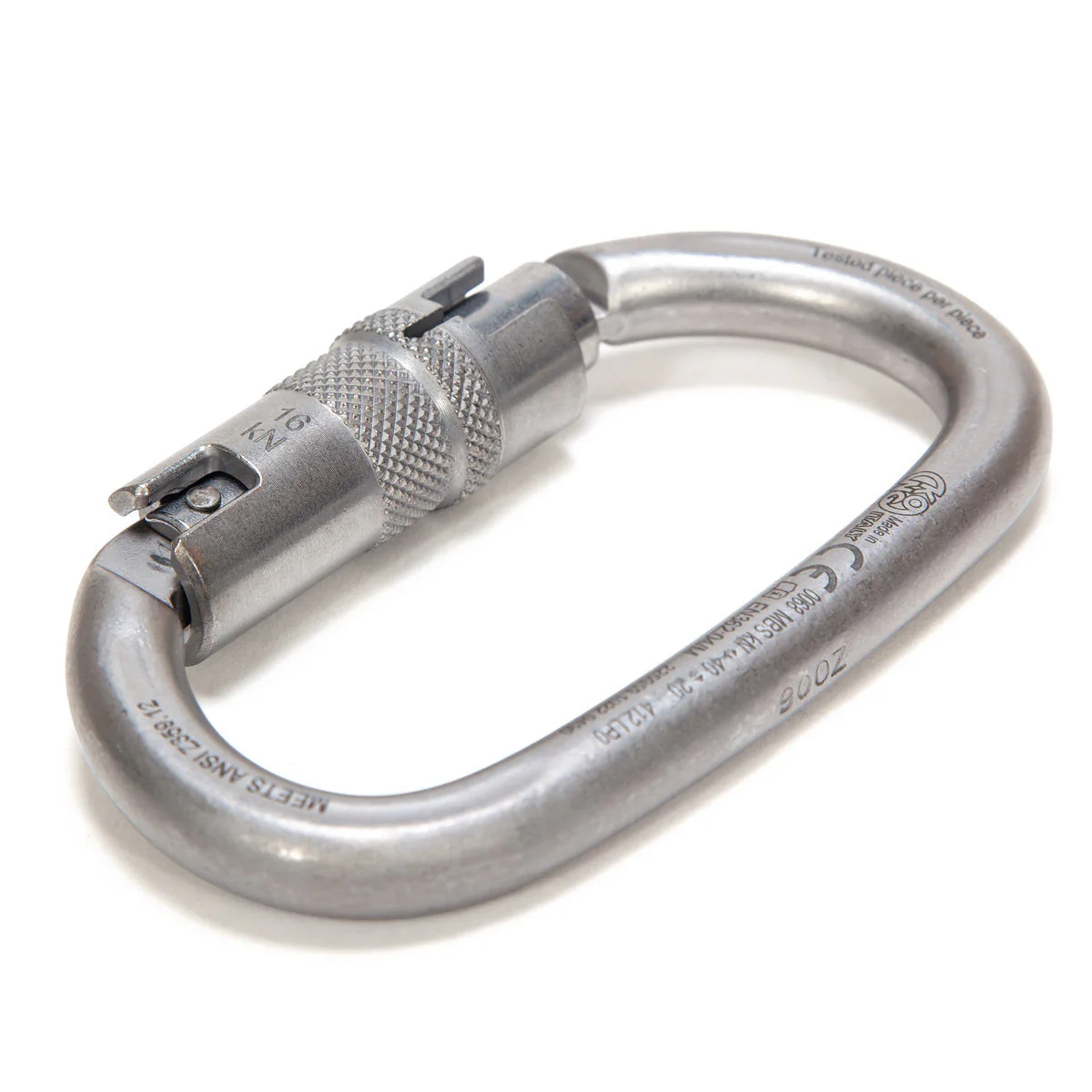 Kong Oval Steel Carabiner - Matte Silver - Image 2
